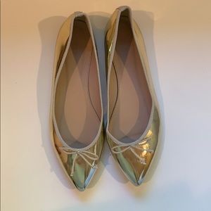 J Crew gold flats size 8